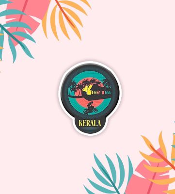 Kerala Fridge Magnet for Refrigerator Decor | Kerala India Souvenir Wooden Fridge Magnets Home Kitchen Déco